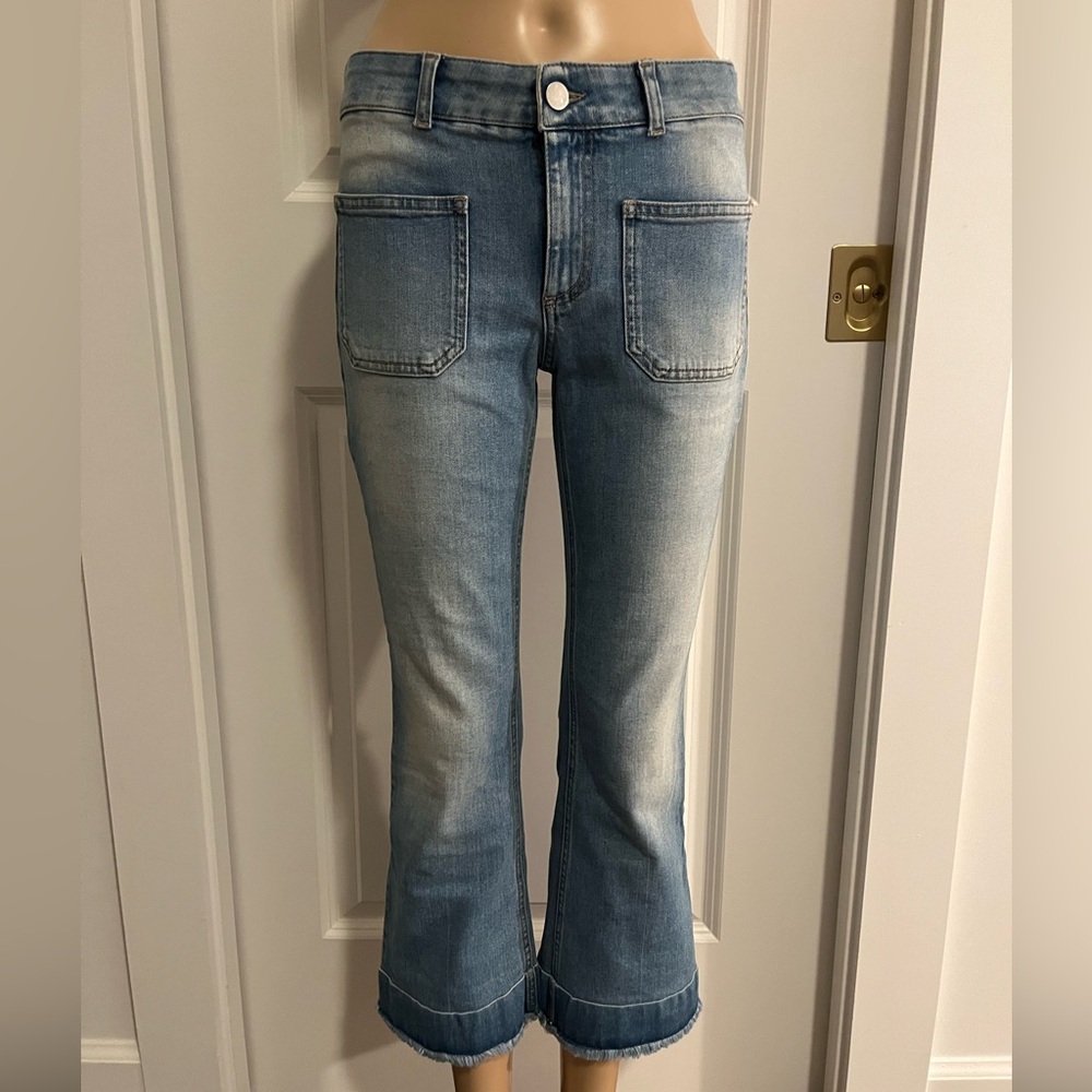 Stella McCartney cropped flare pants with front pockets